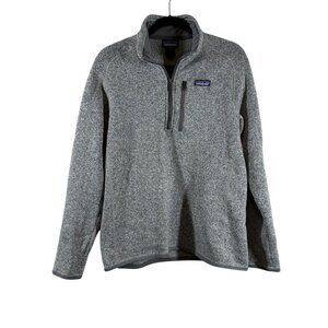 Patagonia Gray Fleece Lined Quarter Zip Better Sweater Women's Size Medium